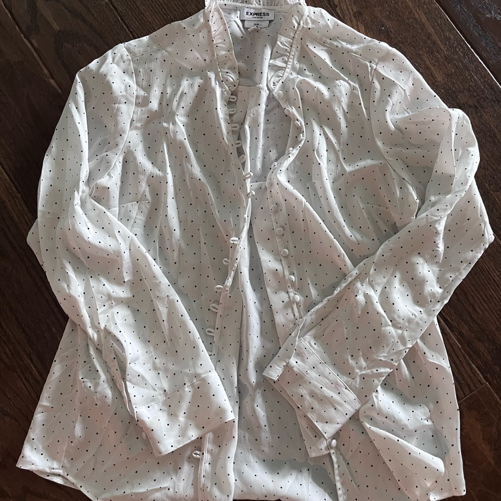 Express polka dot blouse